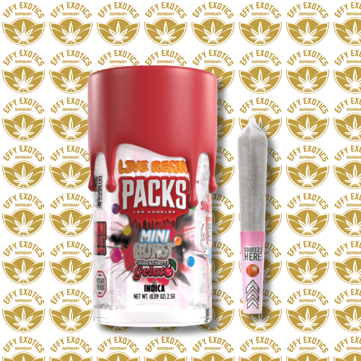 Photograph of product: PACKS MINI BURSTS BLACK CHERRY GELATO 5PK
