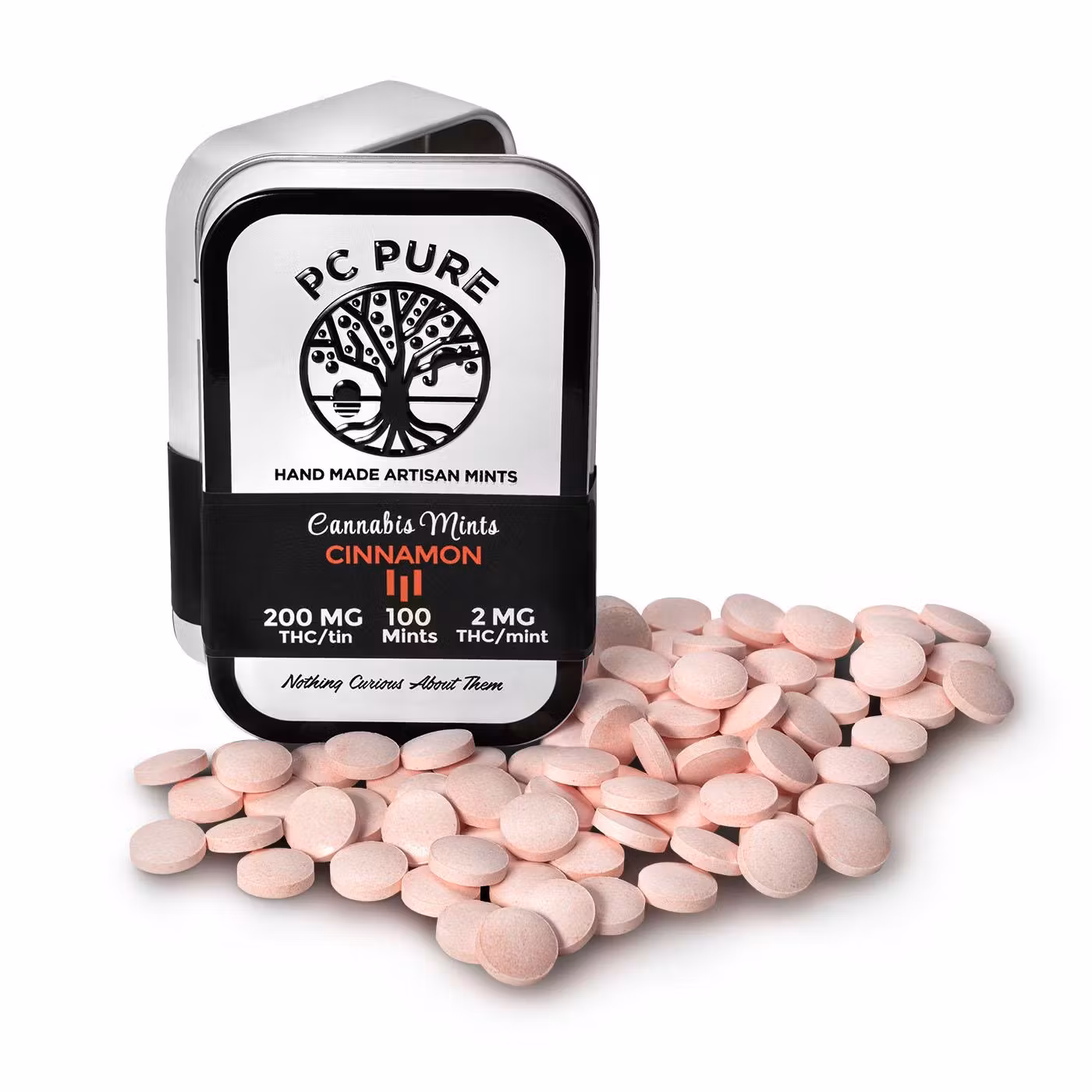 Photograph of product: PC PURE | CINNAMON | OUID! MINTS | SUGAR FREE | 200MG