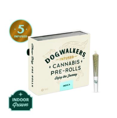Photograph of product: Dogwalkers | Rainbow Zlushie (H) | 0.45g x 5ct Infused Pre-Rolls |