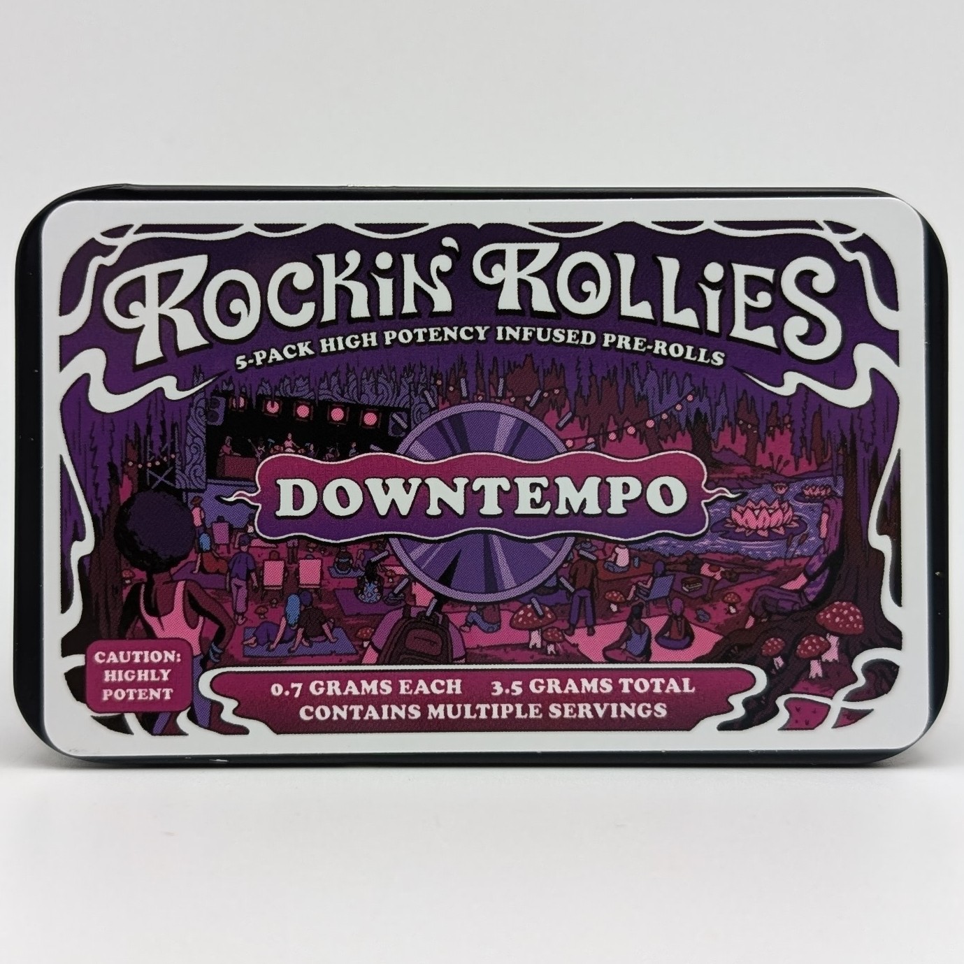 Photograph of product: Downtempo Infused Pre Rolls 5pk 3.5g