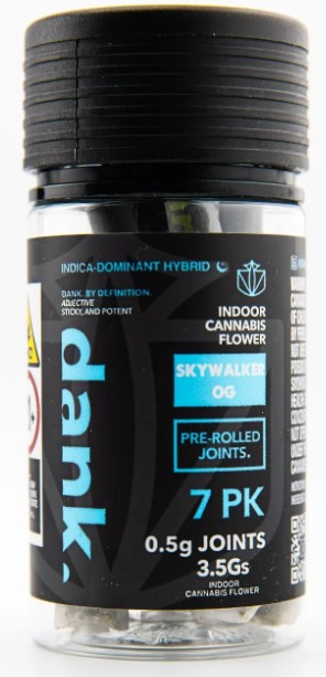 Photograph of product: Dank - Skywalker OG - 7 Pack .5G Prerolls (3.5G)