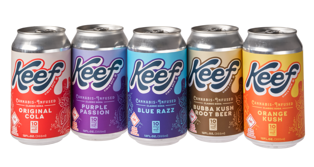 Photograph of product: Keef | 100mg TH-oui Soda | Purple Passion