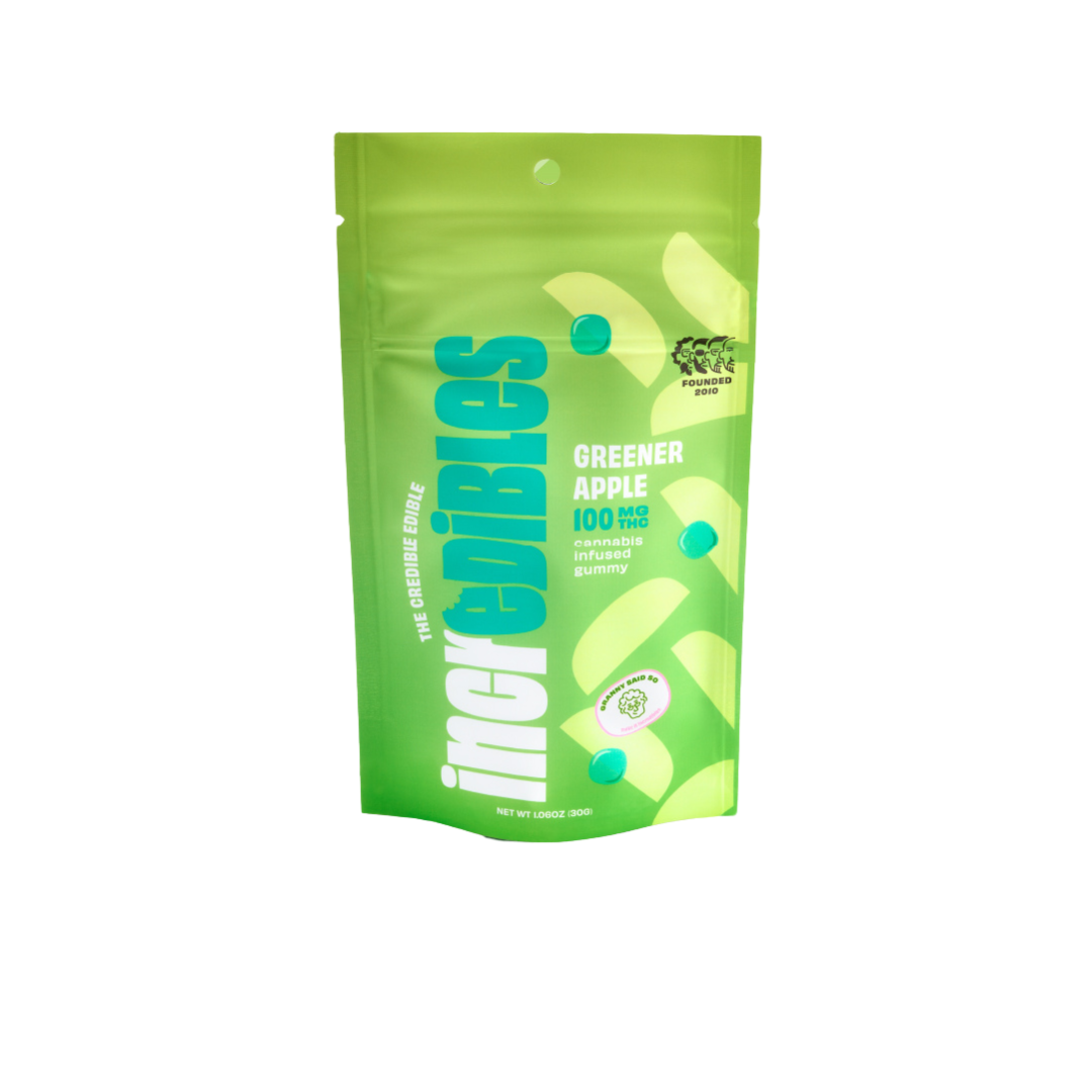 Photograph of product: Incredibles | Greener Apple | Gummies | 10pk/100mg