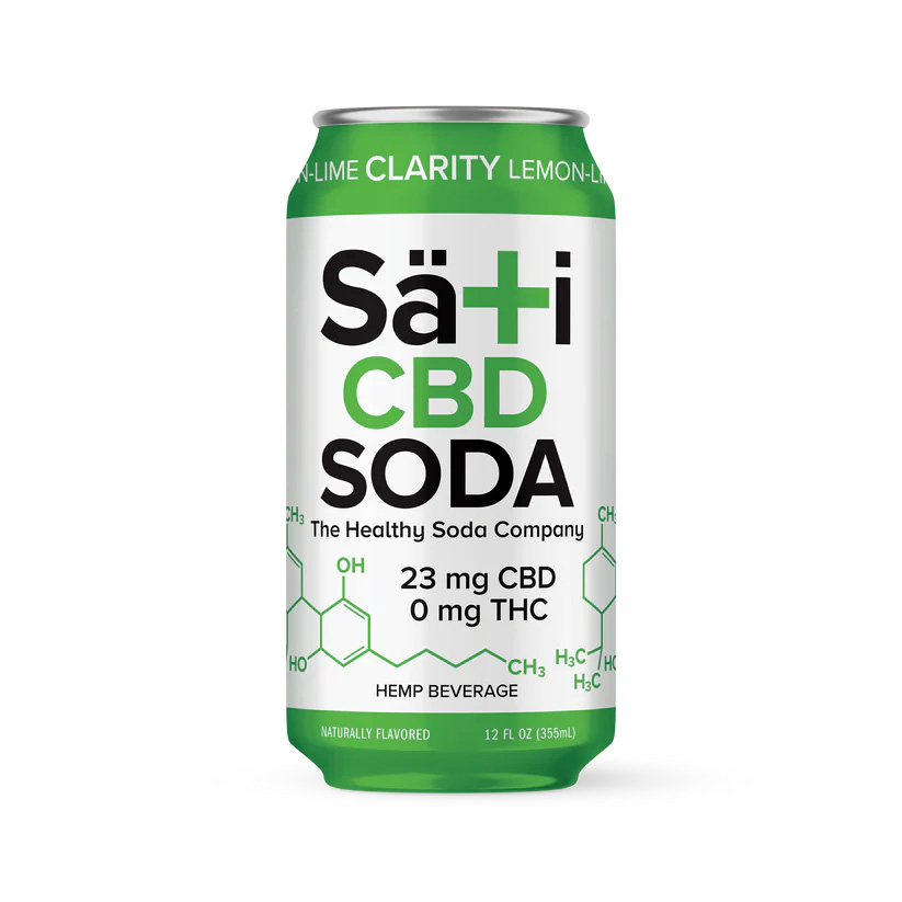 Photograph of product: SATI 23mg HEMP SODA - Lemon Lime