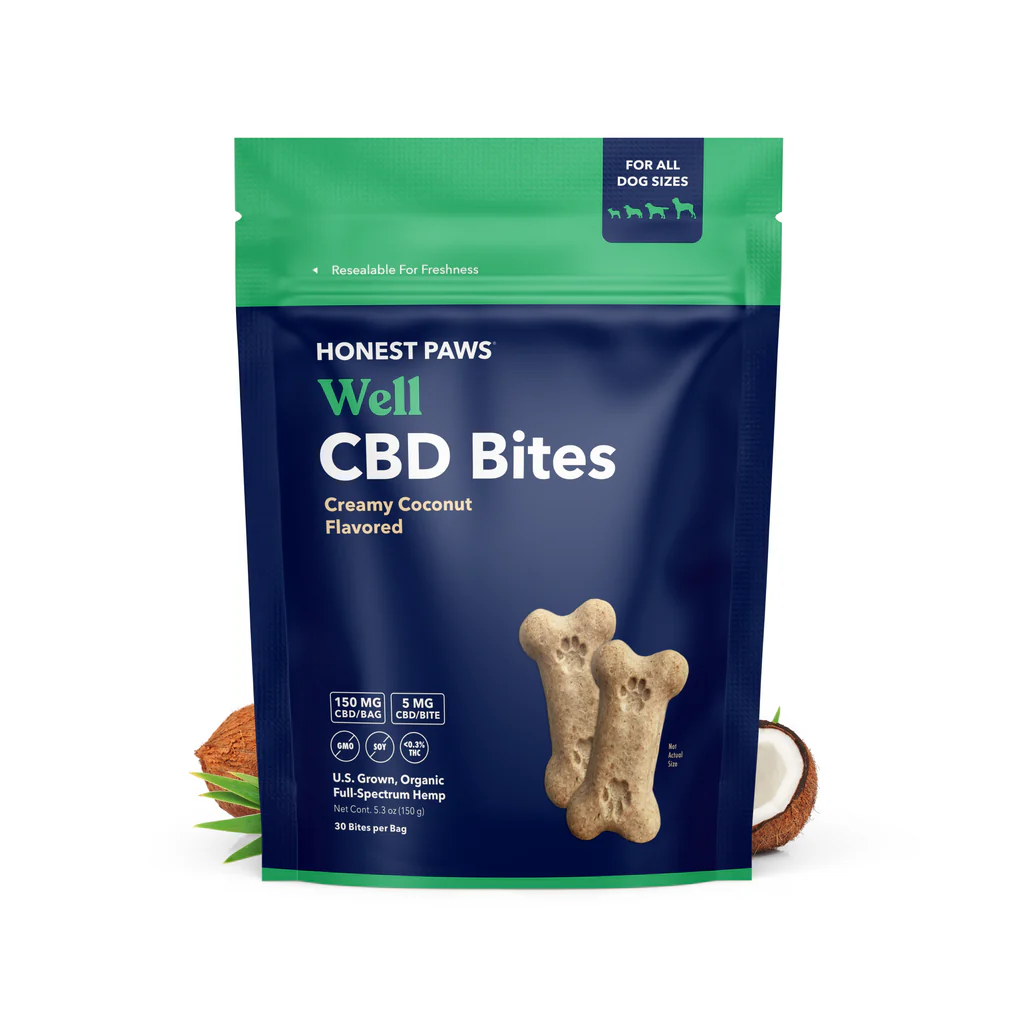 Photograph of product: Honest Paws | Well Blend CBD Dog Treats | 150mg