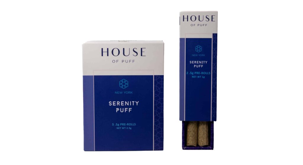 Photograph of product: House of Puff | Serenity | Pre-Roll | 5 Pack | 2.5g