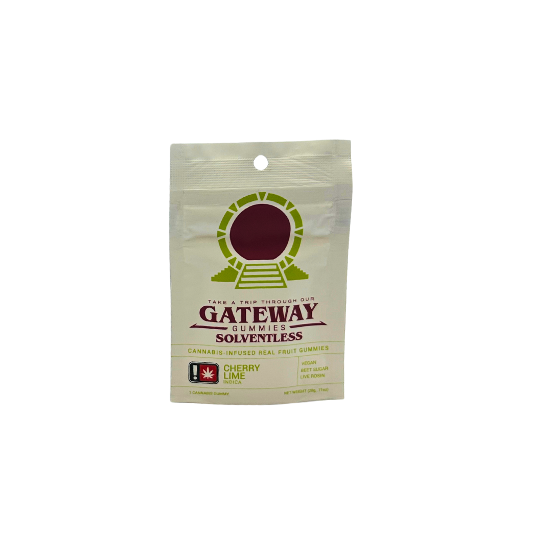 Photograph of product: Cherry Lime Live Rosin Gummy Single Oui'd 100MG