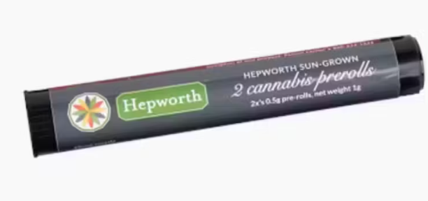 Photograph of product: Hepworth | 5x .5g Infused Pre-Roll Pack | Mimosa + Mango Dog  x White Runtz