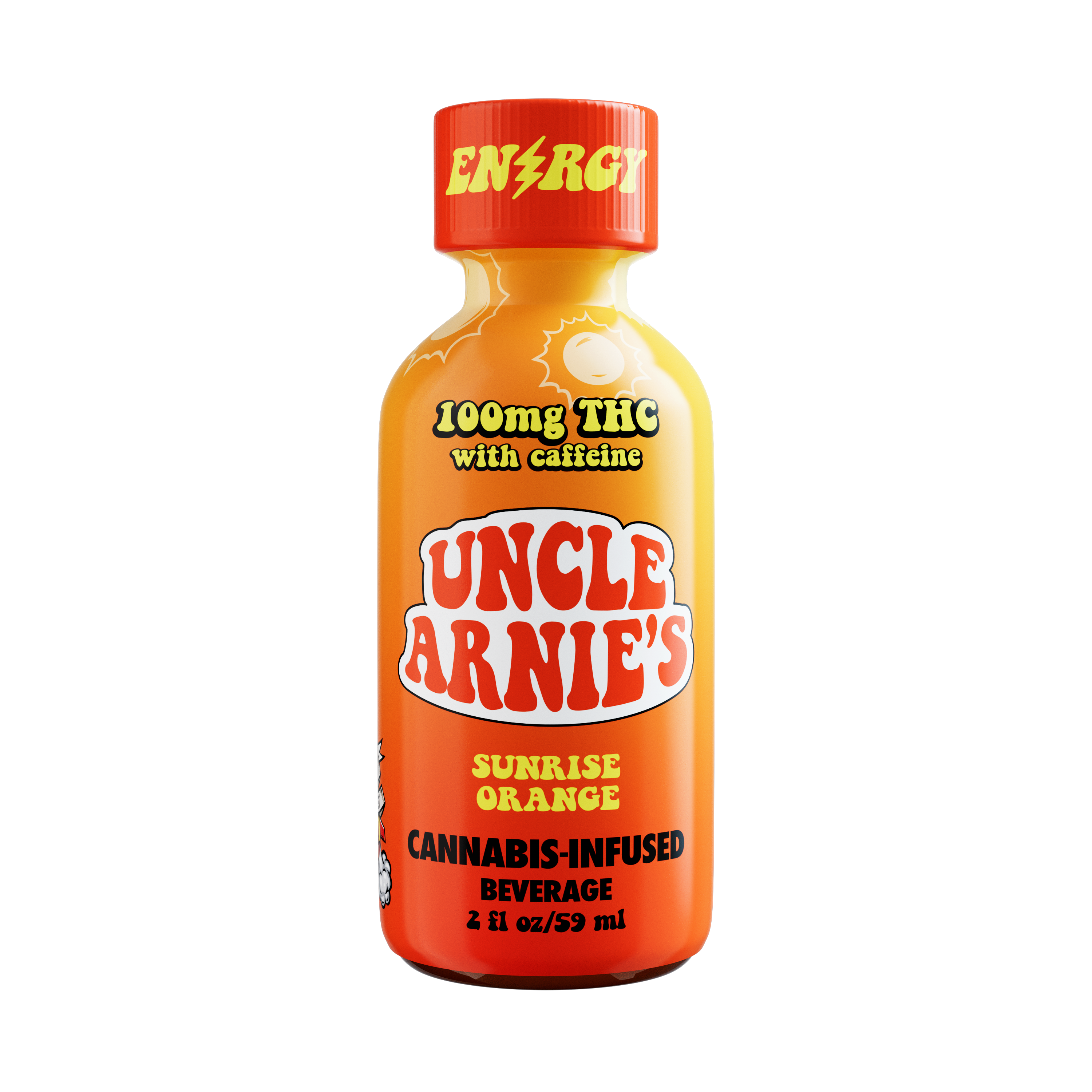 Photograph of product: Uncle Arnie's | Sunrise Orange Caffeinated Shot | 2oz | 100mg