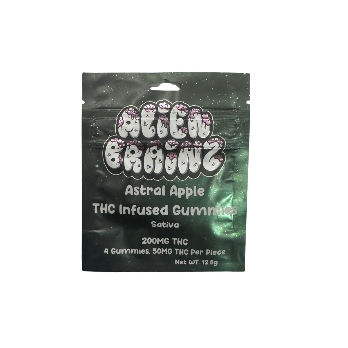 Photograph of product: Alien Brainz - 200mg Gummies - Astral Apple