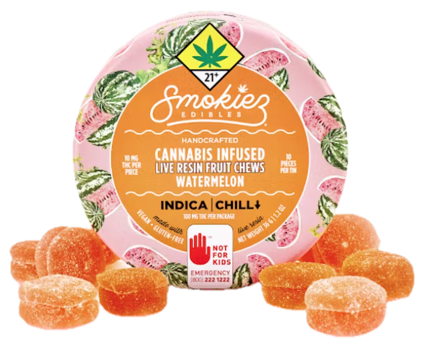 Photograph of product: Watermelon Oui'd Live Resin Fruit Chews, 10-Pack