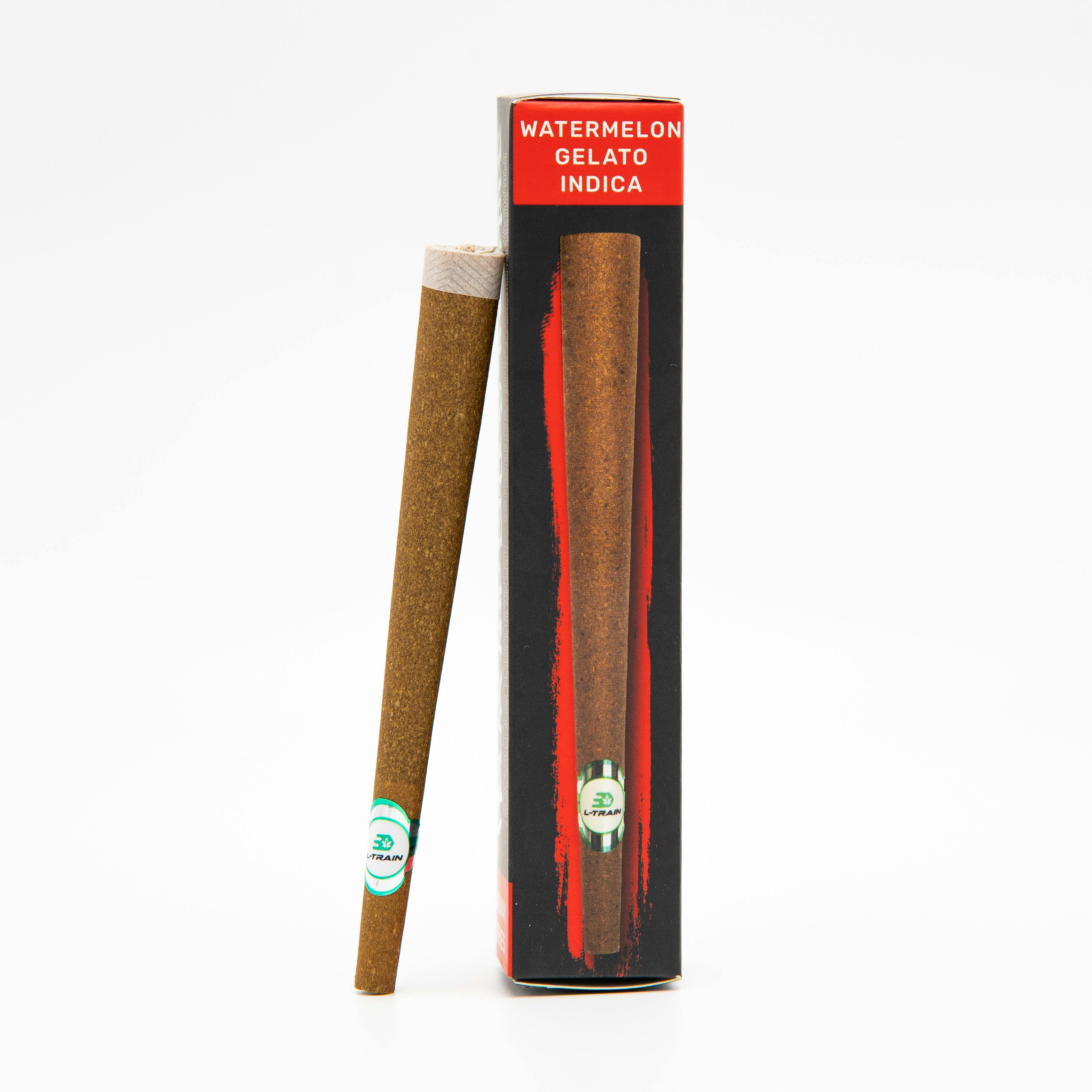 Photograph of product: L-TRAIN WATERMELON GELATO INFUSED PREROLL 2G