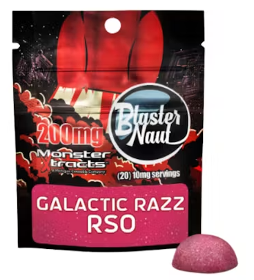 Photograph of product: Blaster Naut - Galactic Razz RSO - 200mg Single Gummy