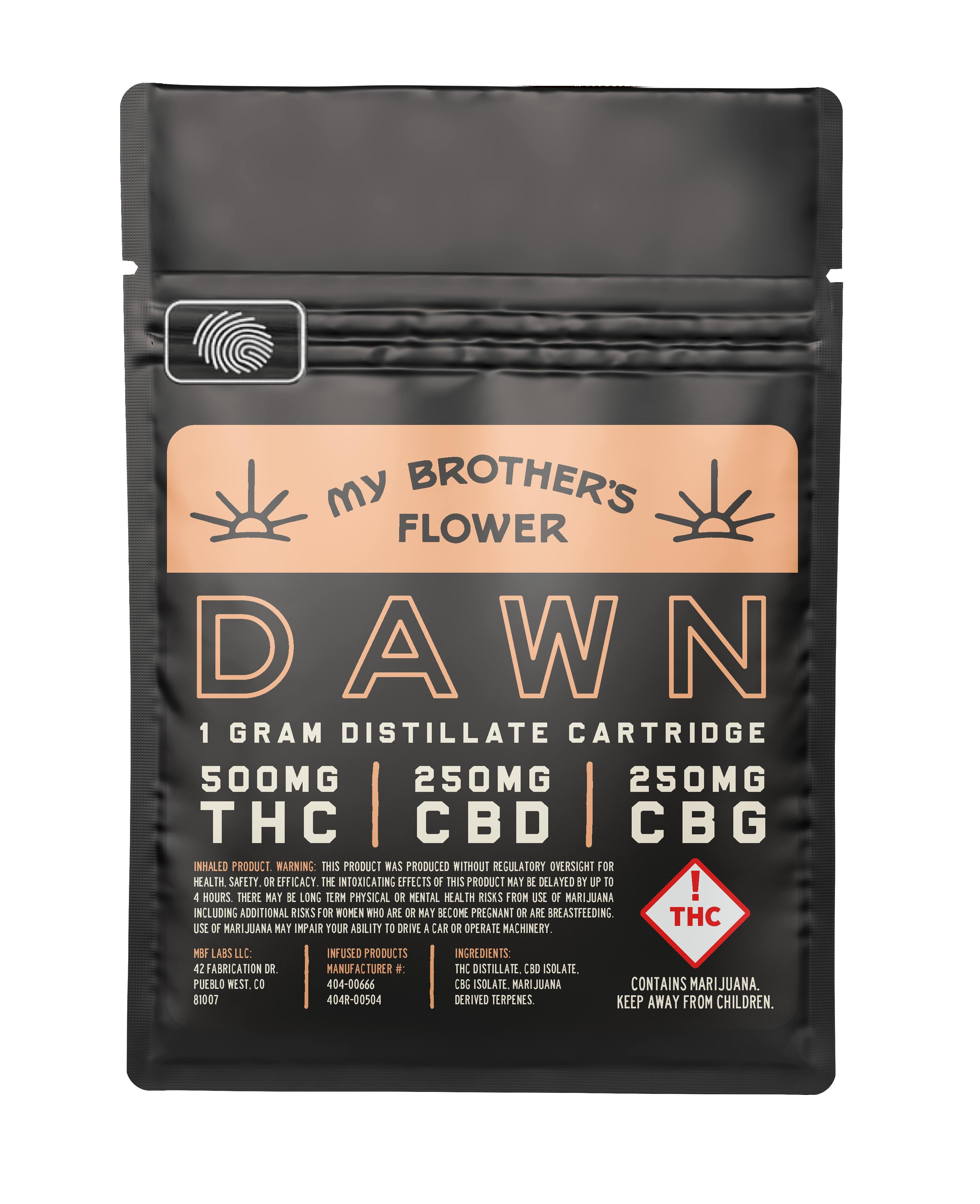 Photograph of product: My Brother's Flower 500mg Cartridge - Dawn