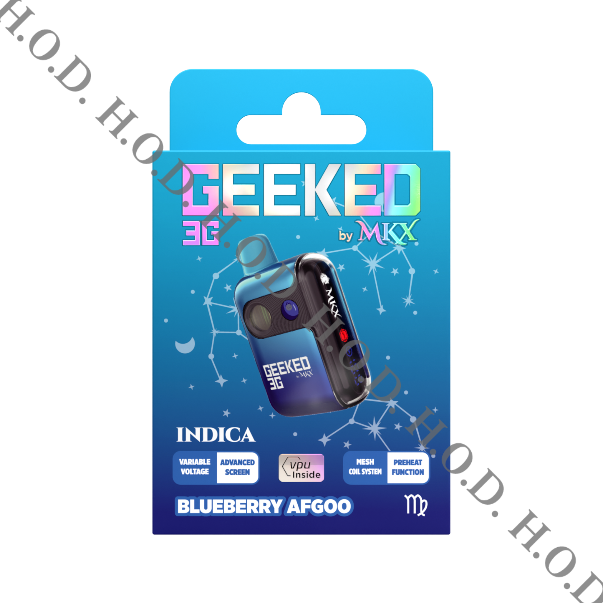 Photograph of product: Geeked x MKX Blue Afgoo Disposable 3g