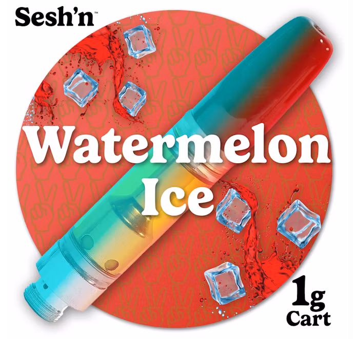Photograph of product: Sesh'n - Vape Cart 1g - Watermelon Ice