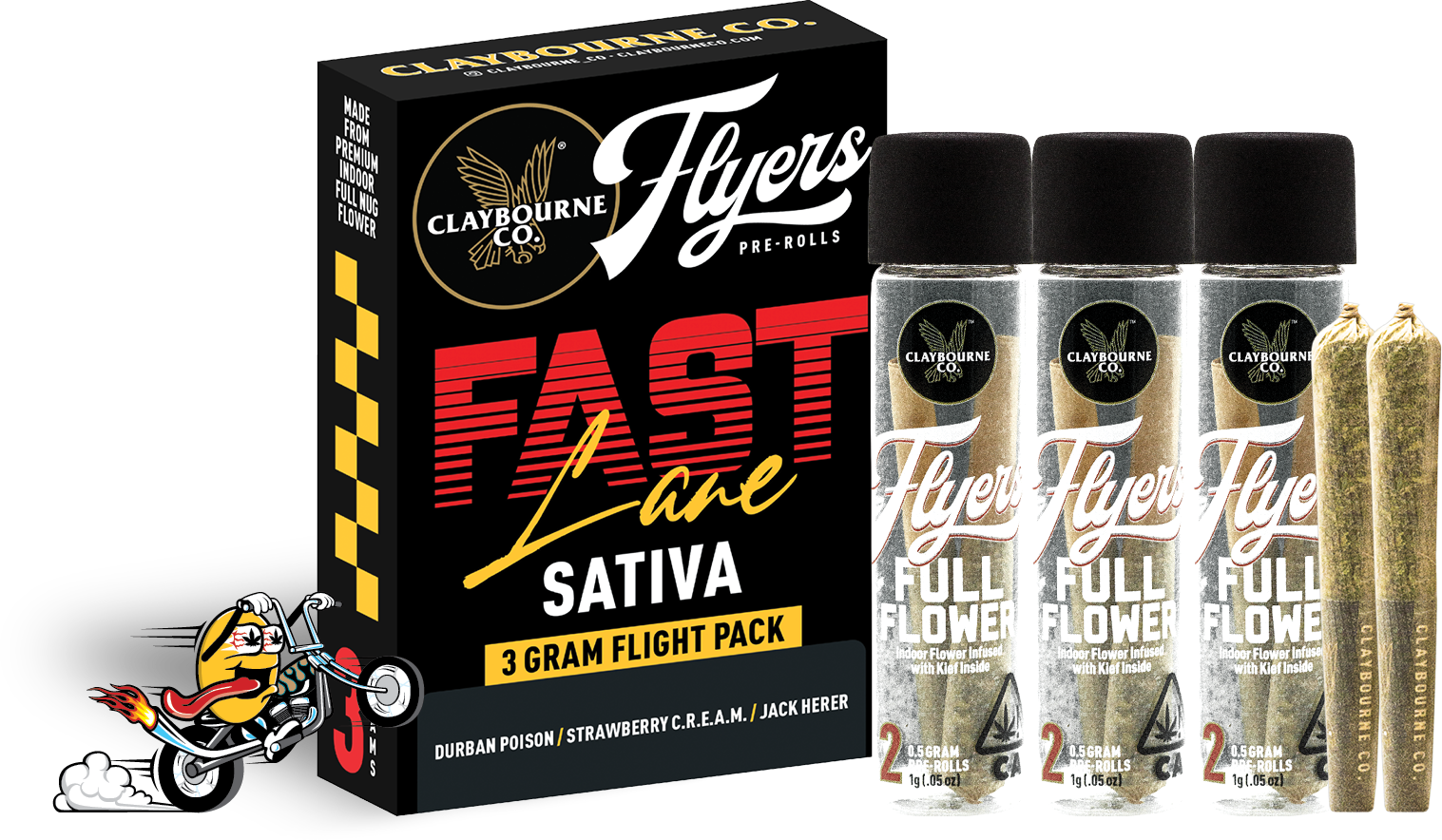 Photograph of product: Claybourne | Pre-Rolls Flight Pack | S | Fast Lane