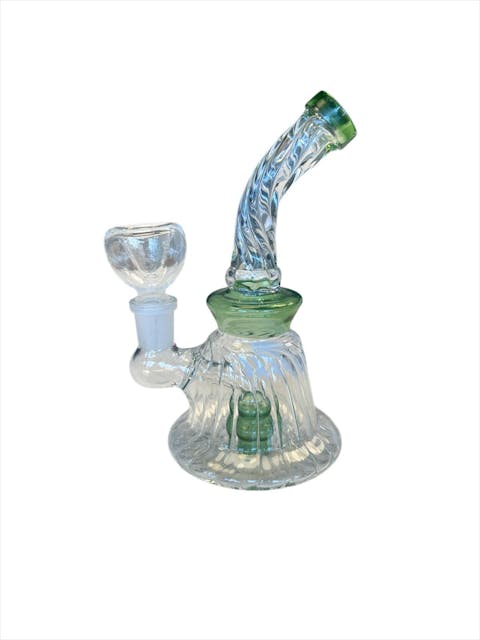 Photograph of product: Mini Glass Twister Shower Waterpipe 6" - 