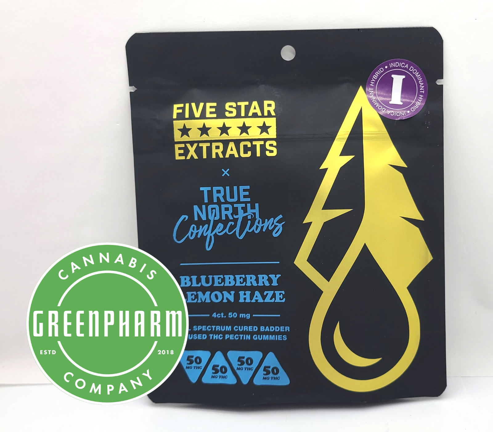 Photograph of product: Edible | True North | Blueberry Lemon Haze Full Spectrum Gummies | 200mg