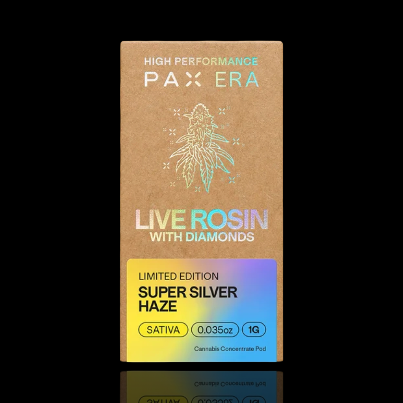 Photograph of product: Super Silver Haze Live Rosin with Natural Diamonds PAX Pod