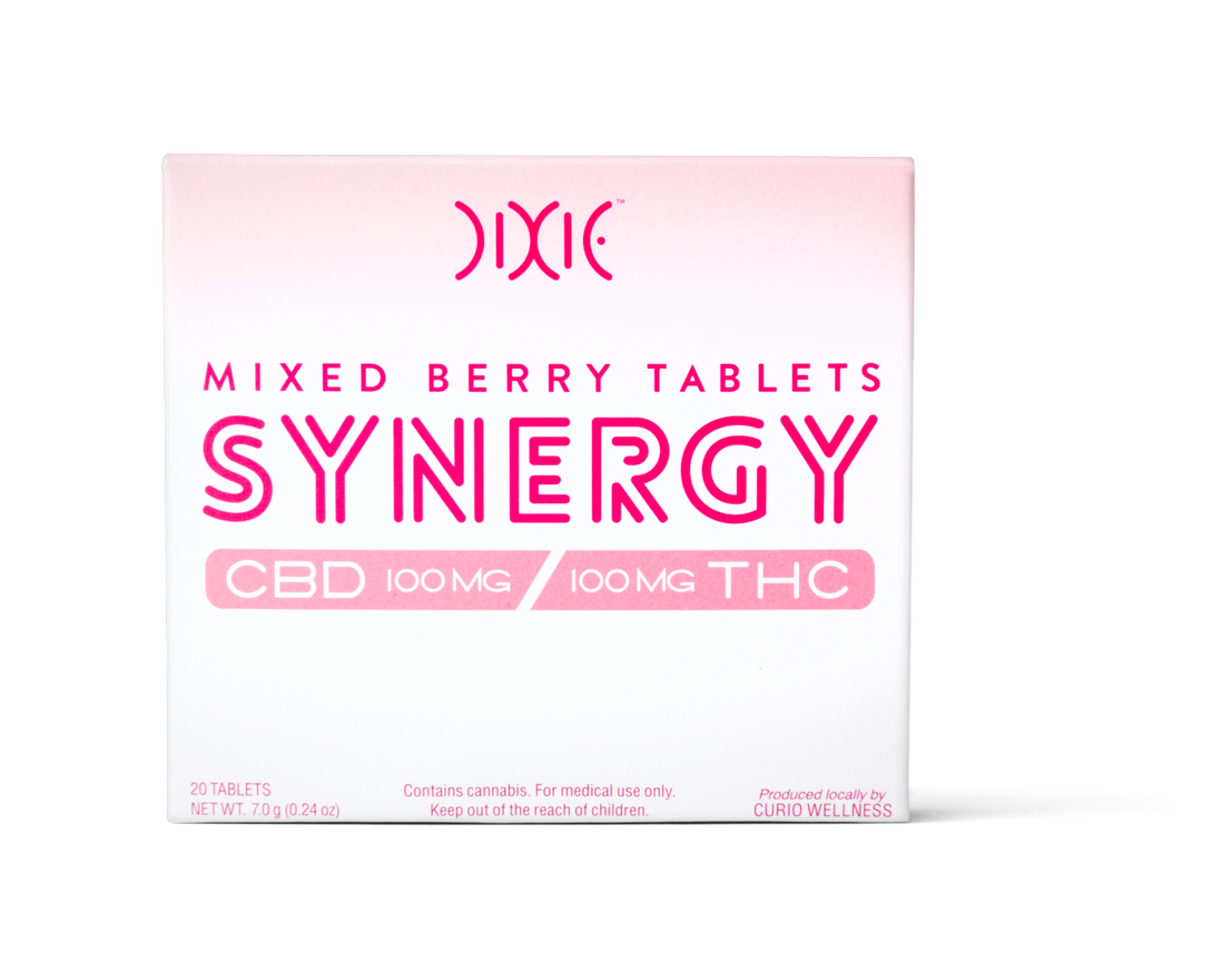 Photograph of product: Dixie Synergy Mixed Berry 1:1 Tablets 100mg (20pk)