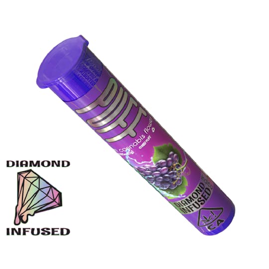 Photograph of product: 860 PUFF Diamond Infused Preroll - Grapeness