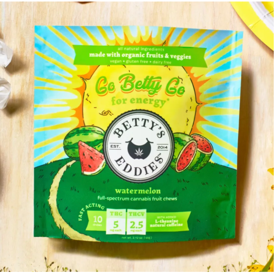 Photograph of product: Go Betty Go | Watermelon | 2:1 TH-oui : TH-ouiV + Caffeine | Fast-Acting | 10pk