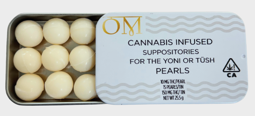 Photograph of product: OM OUID! INFUSED PEARLS SUPPOSITORIES 15 PACK 150MG