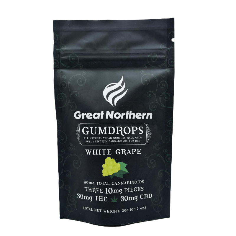 Photograph of product: 1:1 Vegan Gummy White Grape (S) 100mg