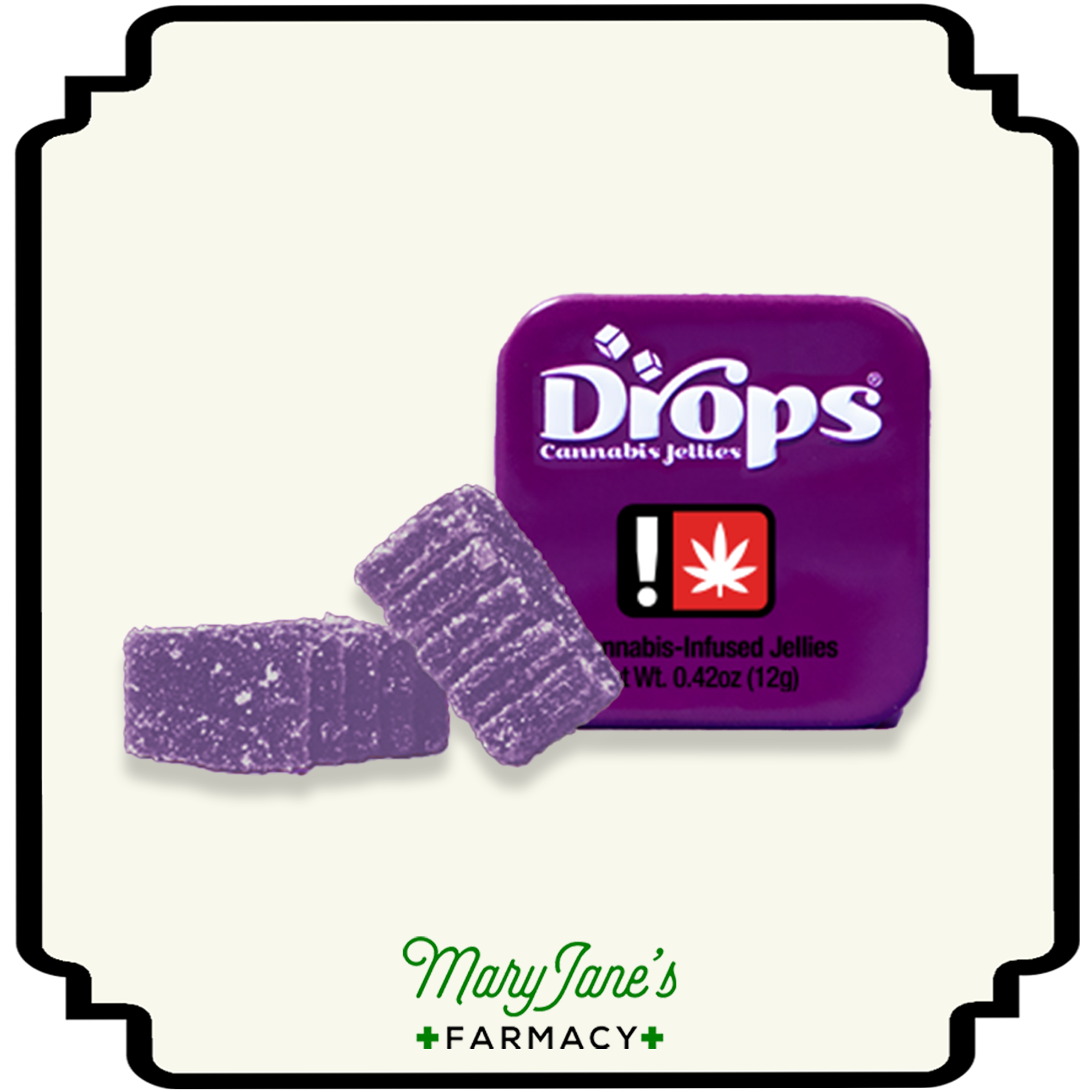 Photograph of product: Blackberry 1:2 TH-oui:CBD Jellies 2-Pack | 100mg