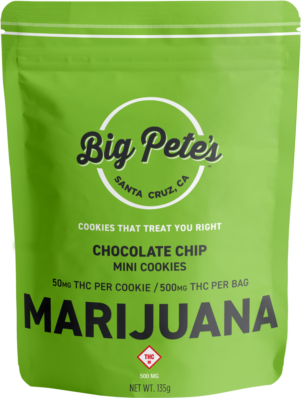 Photograph of product: Big Pete's Treats Chocolate Chip Mini Cookies 10pk | 500mg