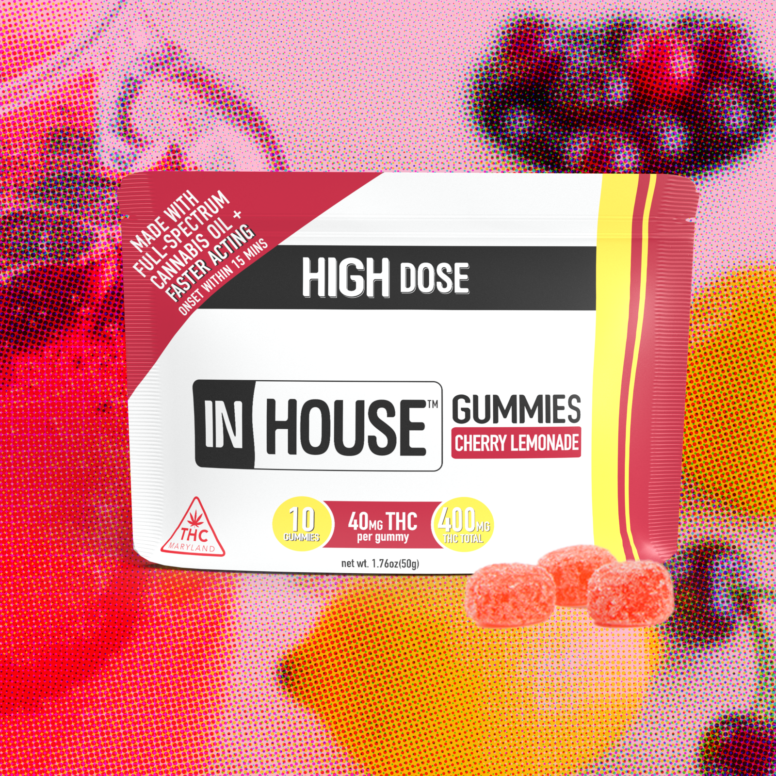 Photograph of product: Cherry Lemonade (Fast Acting) | 10 x 40mg