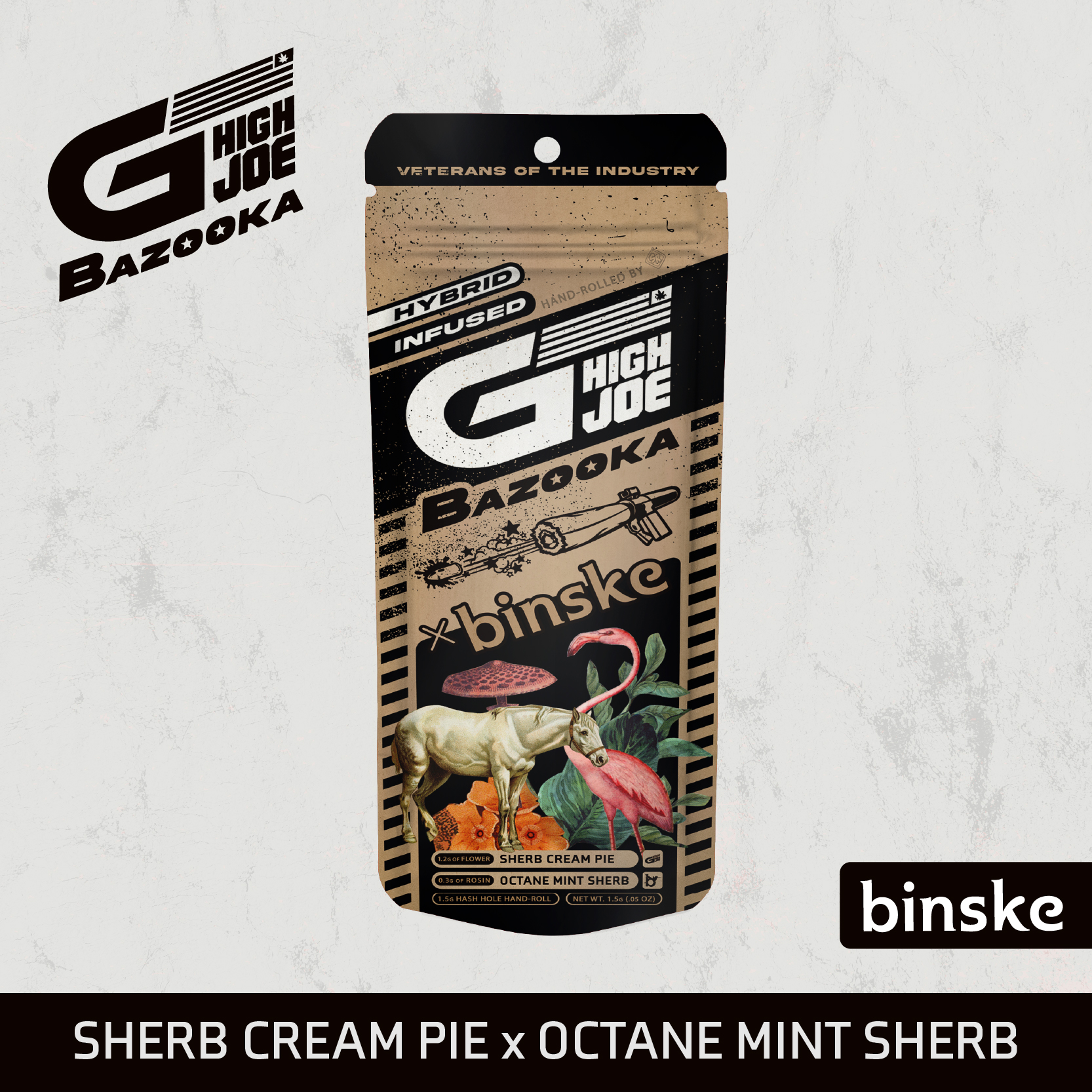 Photograph of product: G High Joe | Bazooka Donuts | Sherb Cream Pie