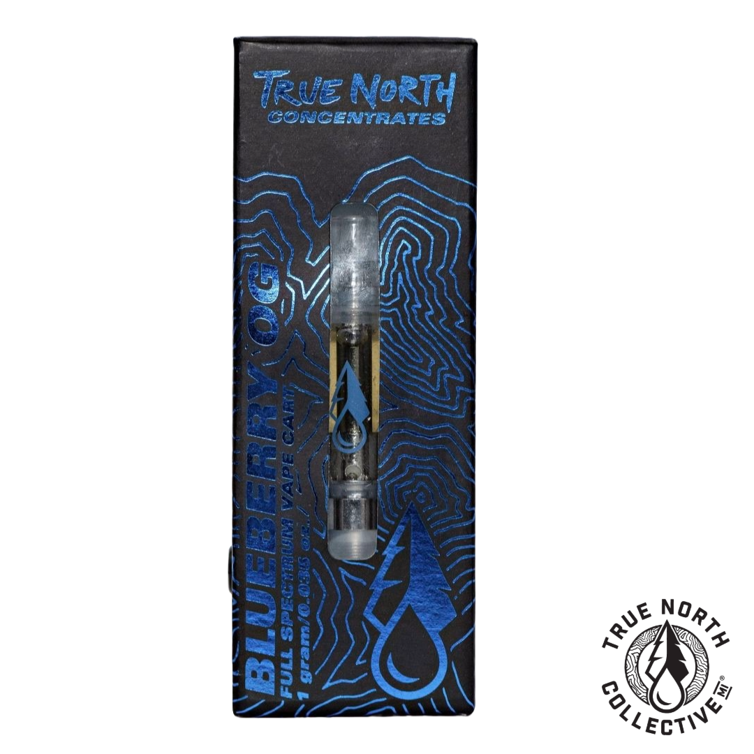 Photograph of product: Blueberry OG Full Spectrum CDT Distillate Cartridge - 1g