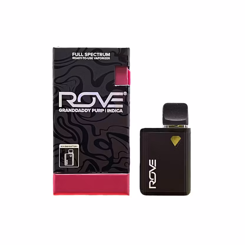 Photograph of product: Rove - Granddaddy Purp - Live Resin Diamonds Vape Pen