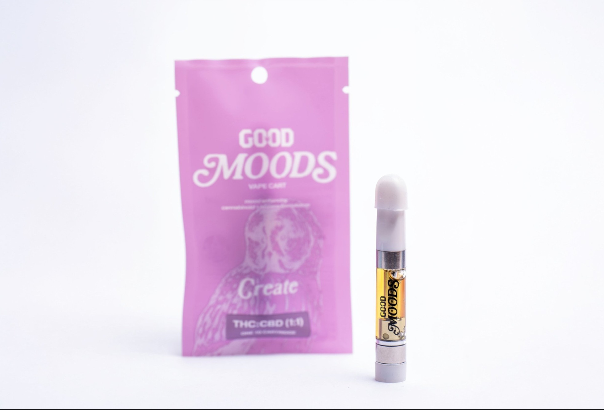 Photograph of product: GOOD Moods Create  1:1 TH-oui:CBD Cartridge by GOOD Oui'd