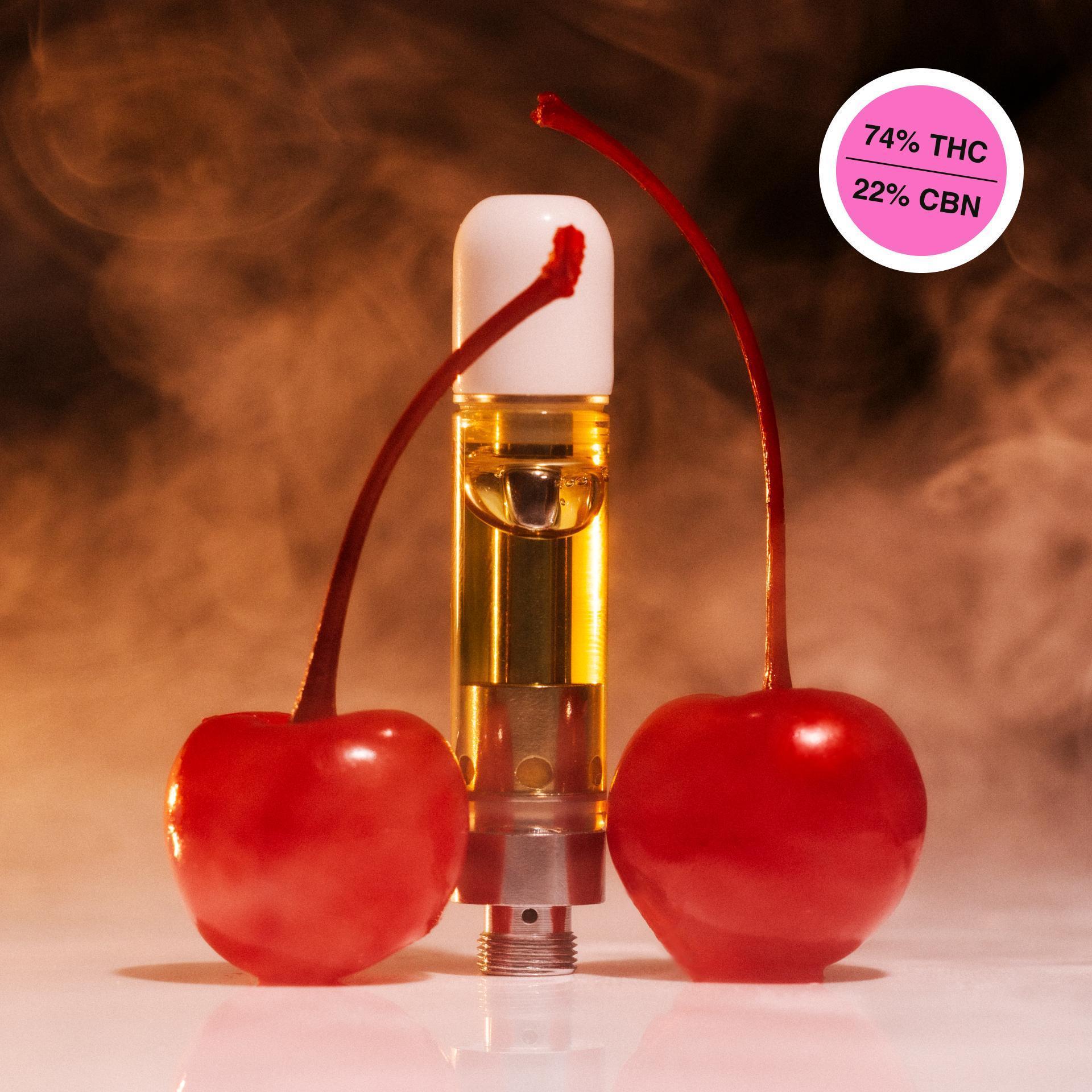 Photograph of product: Hudson Oui'd | Cherry Kush (Rest) | 0.5g Cartridge