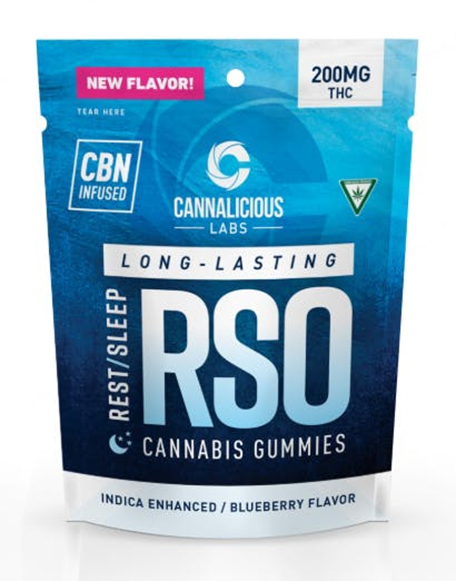Photograph of product: CANNALICIOUS | BLUEBERRY SLEEP | Oui'd | GUMMIES | 200MG | REC