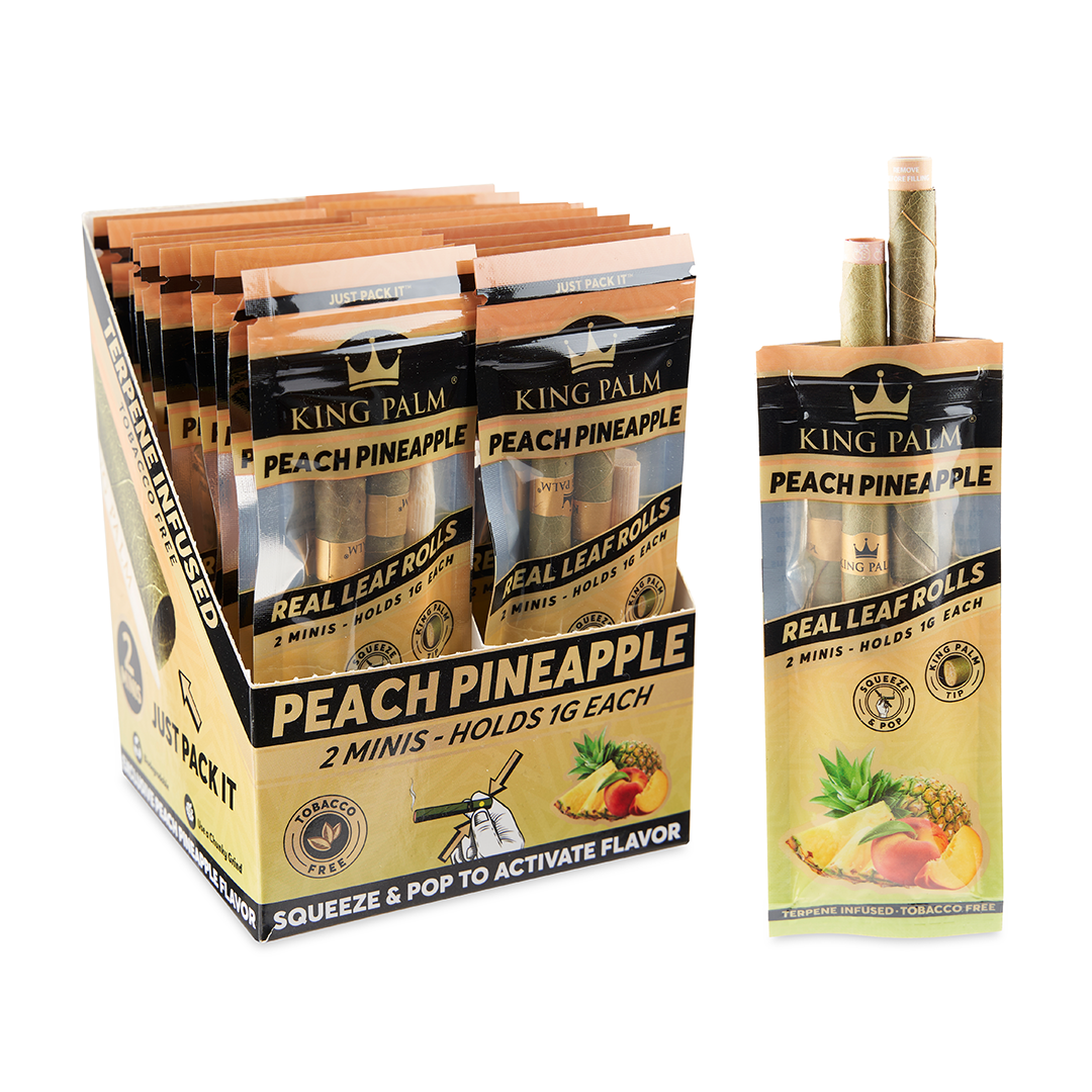 Photograph of product: King Palm Mini Cones Peach Pineapple 2pk (TAX INCLUDED)