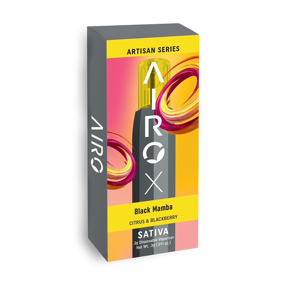 Photograph of product: Airo | Distillate Disposable | Black Mamba | 1g