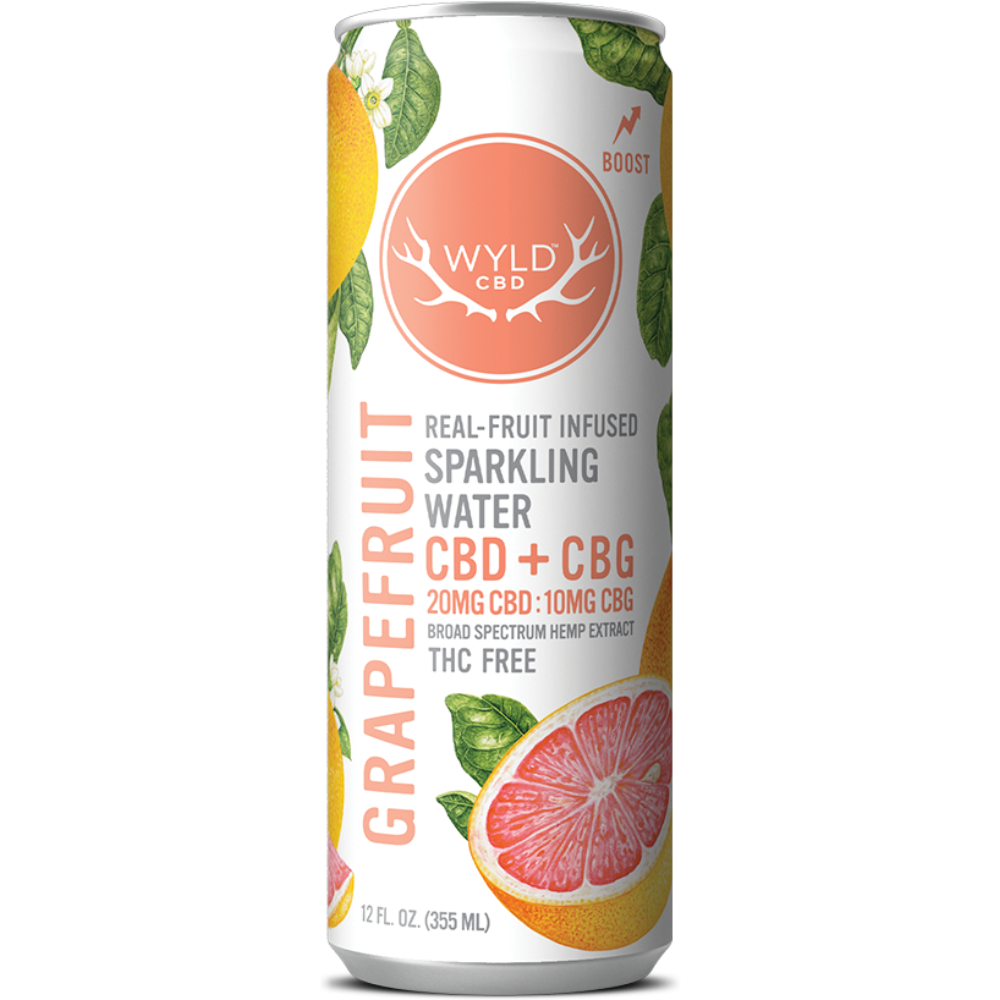 Photograph of product: Grapefruit 2:1 CBD:CBG Sparkling Water 20mg