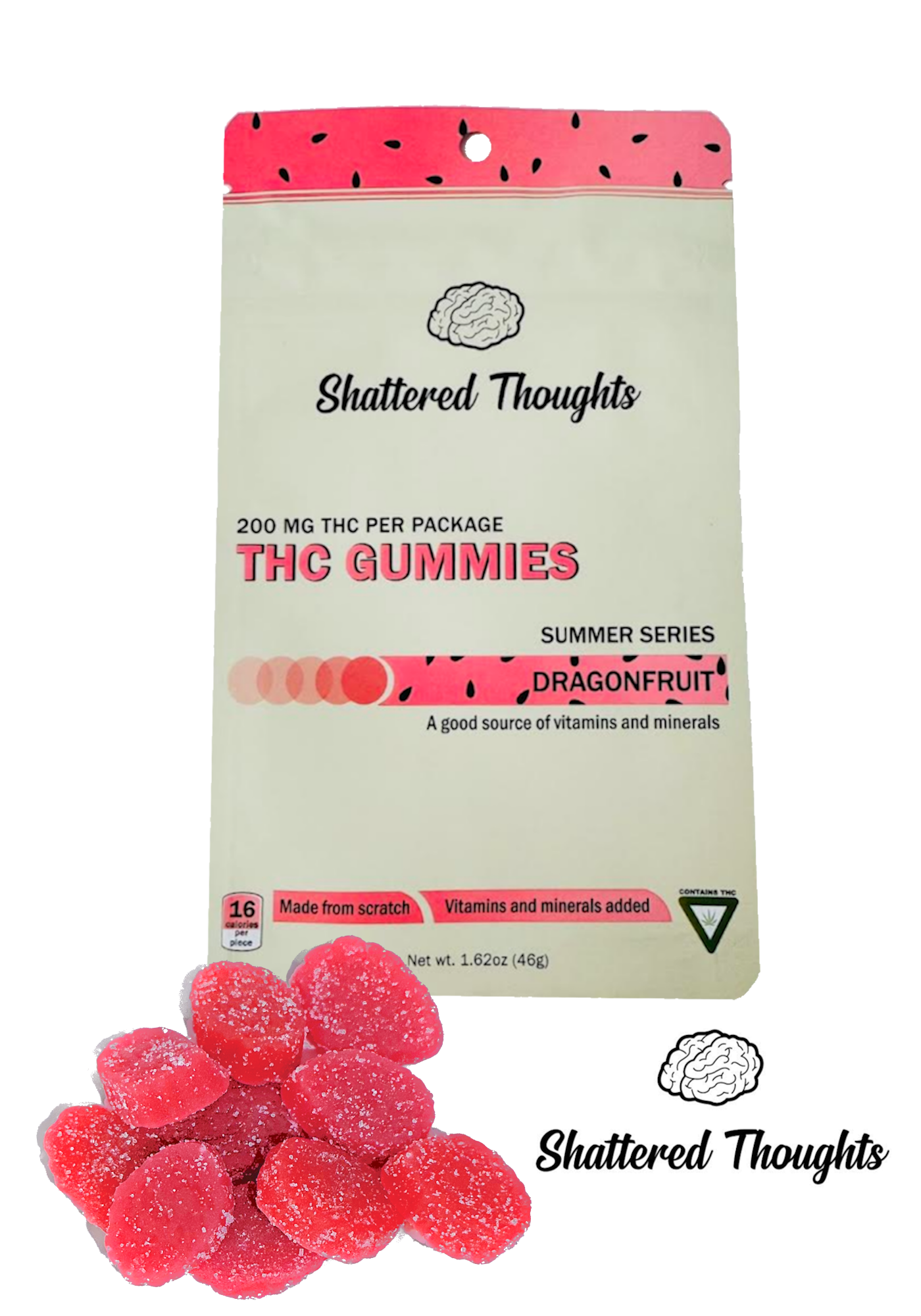 Photograph of product: 200mg | Dragonfruit | Gummies