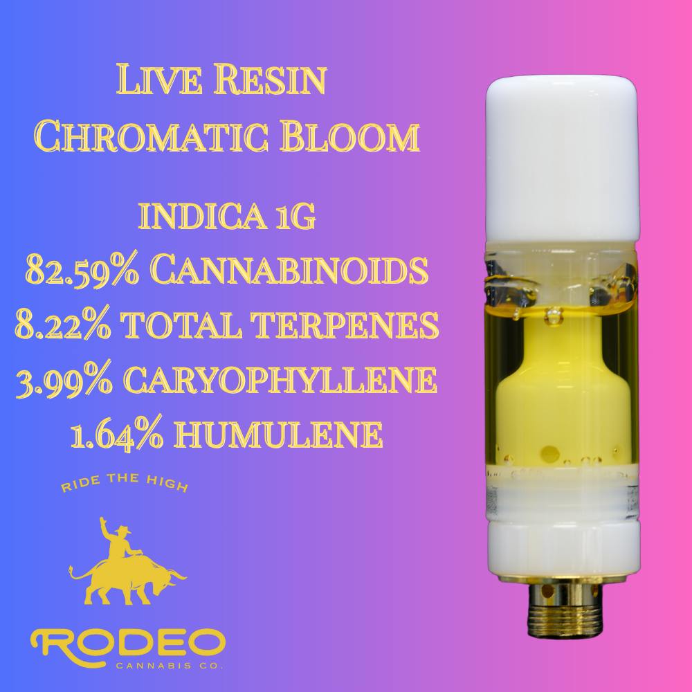 Photograph of product: Rodeo Live Resin Chromatic Bloom (I) 1g Vape 0188