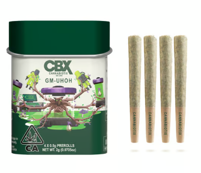 Photograph of product: Cannabiotix 4pk Prerolls 2g Gm-uhOh
