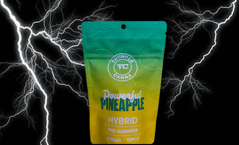Photograph of product: Thunder Canna - 200mg Gummies - Powerful Pineapple