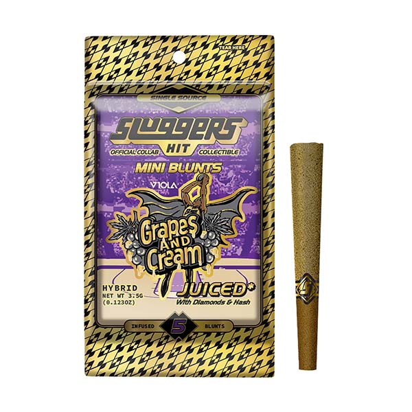 Photograph of product: GRAPES AND CREAM 3.5G INFUSED 5 PACK MINI BLUNTS