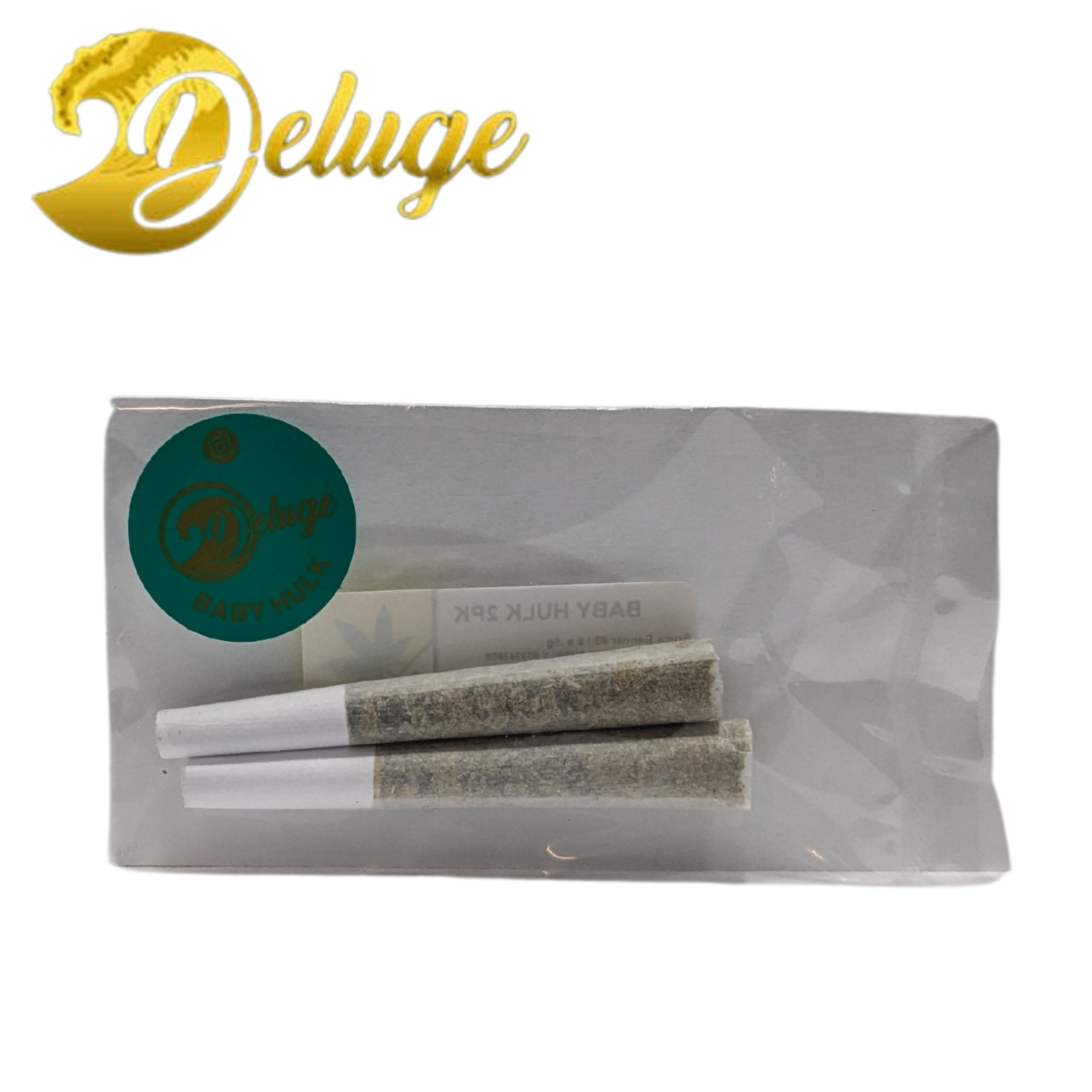 Photograph of product: Baby Hulk Solventless Infused Pre-Roll 2-pack | 1g total