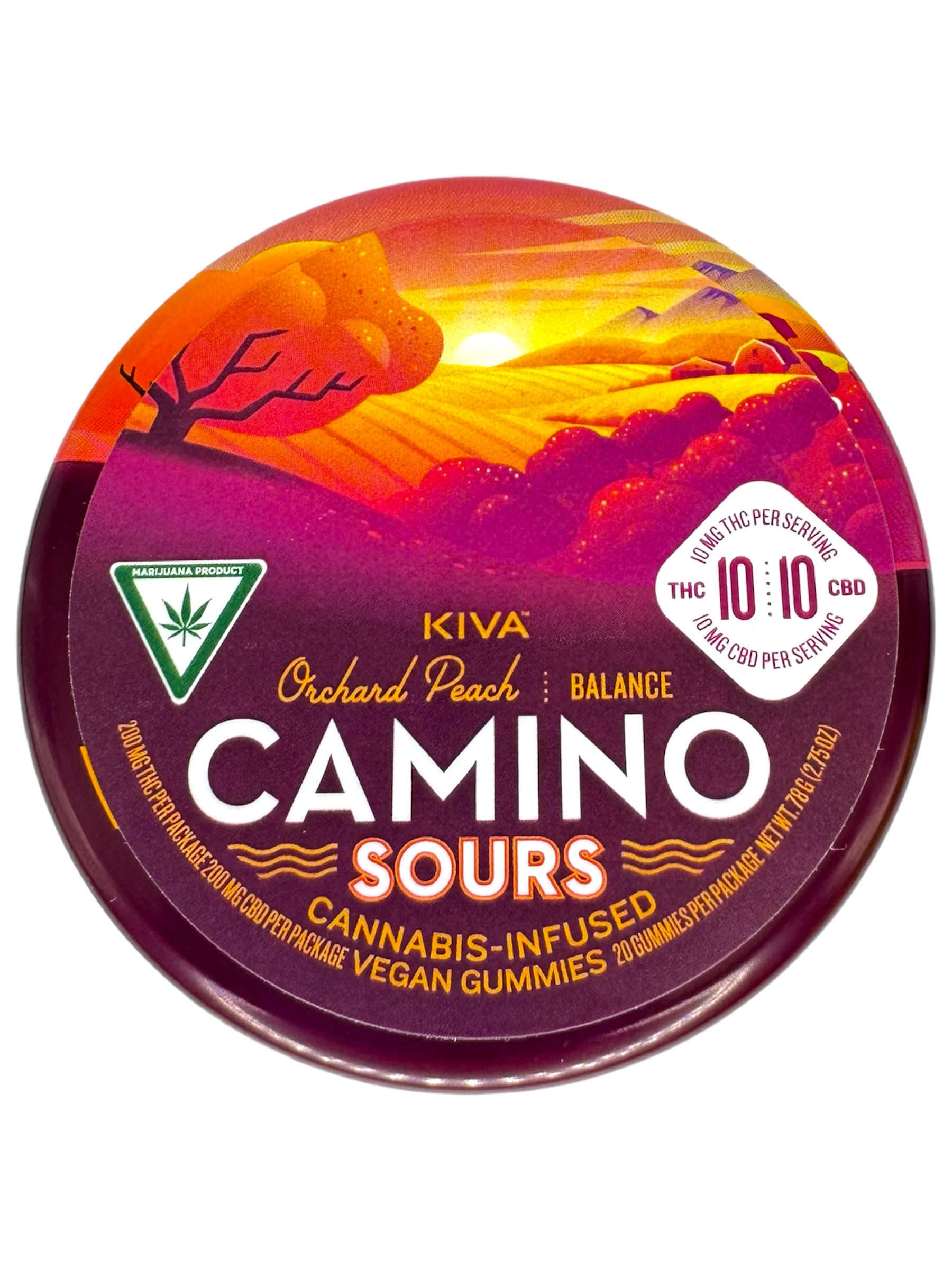 Photograph of product: 200mg Orchard Peach Sour Gummy