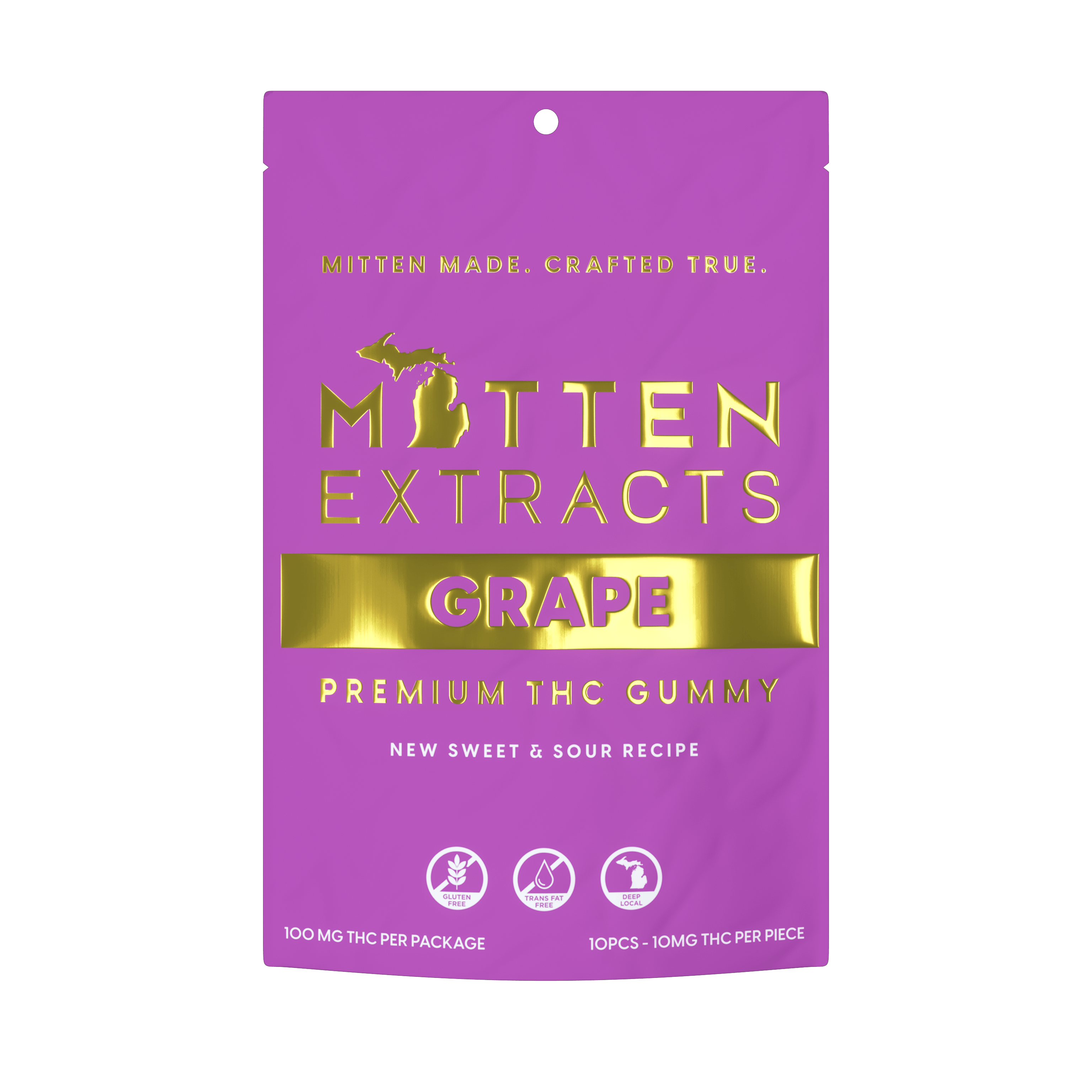 Photograph of product: Grape 100mg Gummies - 109.85mg