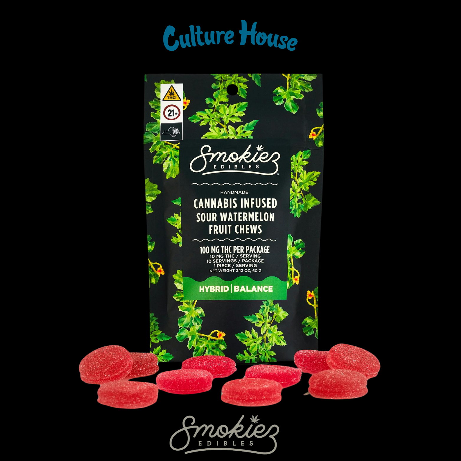 Photograph of product: Smokiez |  Sour Watermelon | 10 Pack